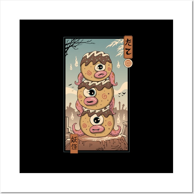 Yokai Takoyaki in Edo Wall Art by Vincent Trinidad Art